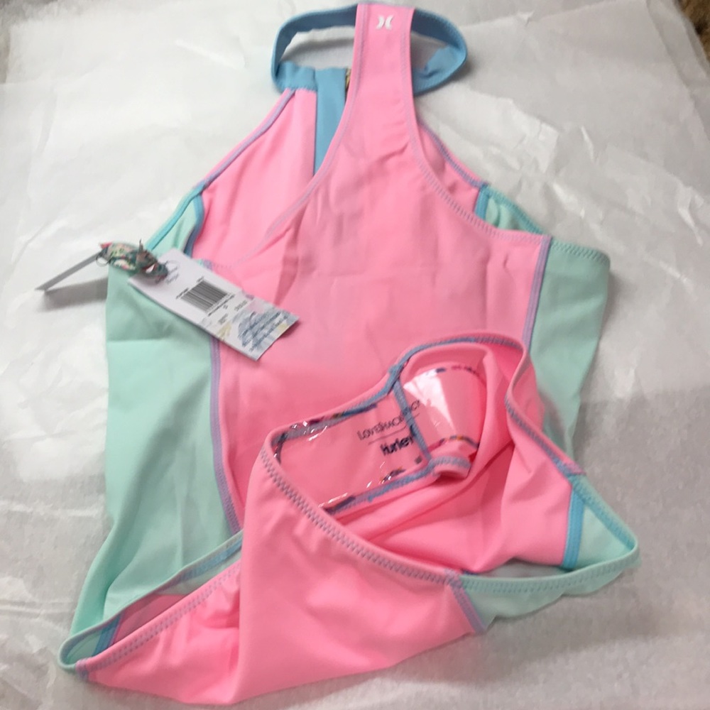 LoveShackFancy X Hurley Max Colorblock One Piece Bathing Suit - Picture 4 of 11